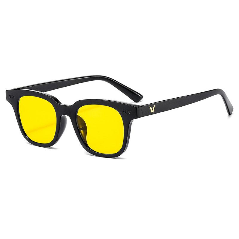 Солнцезащитные очки UV400 Прямоугольные очки Унисекс Винтажные мужские популярные корейские оттенки Высококачественные модные солнцезащитные очки ярких цветов Ювелирные аксессуары