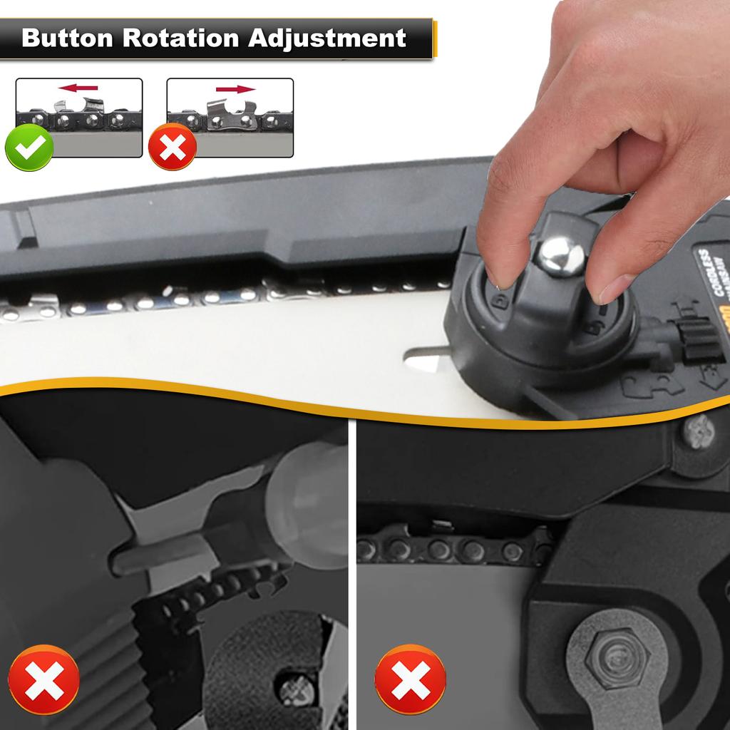 20V Cordless Mini Chain Saw Electric Brushless DIY Chainsaw with Lithium Battery Local EU Warehouse