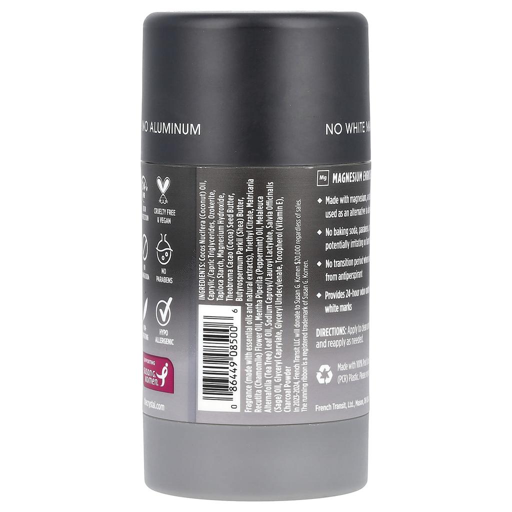 Crystal Дезодорант, уголь + чайное дерево, 70 г (2,5 унции)