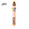 Cartoon Capybara Gel Ink Pens Multicolor 10-in-1 Ballpoint Pen, Cute Push-Type Writing Office Supplies Pen Ten Colors in One Retractable for