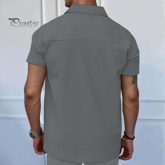 Мужская футболка с застежкой-молнией и лацканами, однотонная, с короткими рукавами, повседневная, свободная, летняя футболка для гольфа, уличной одежды, пляжа, путешествий