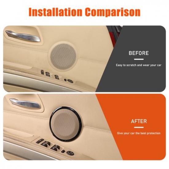 Glossy Black Car Speaker Tweeter Ring Trim Cover For BMW 3 Series E90 2005-12