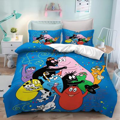 Новый 3D Принт Мультяшный L-Les B-Barbapapa Комплект Постельного Белья Двуспальный Полуторный Кинг Пододеяльник Одеяло Наволочка Мальчики Девочки Взрослые Спальня