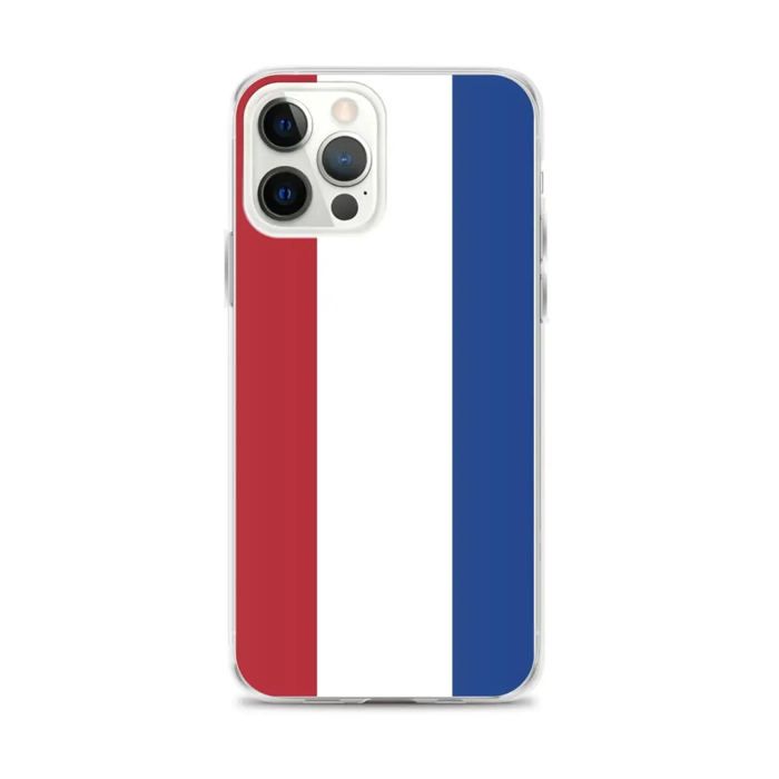 Coque iPhone - Drapeau Pays-Bas - iPhone 12 Pro Max - Souple - Multicolore - Verticale