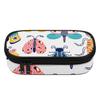 Pen Case Smooth Zipper Large Capacity 300D Polyester with Mesh Pocket Removable Divider and Pen Slots for School and Study