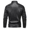 Мужская куртка из искусственной кожи для мотоцикла на осень/зиму - плюс бархат, молодежная повседневная, доступны большие размеры