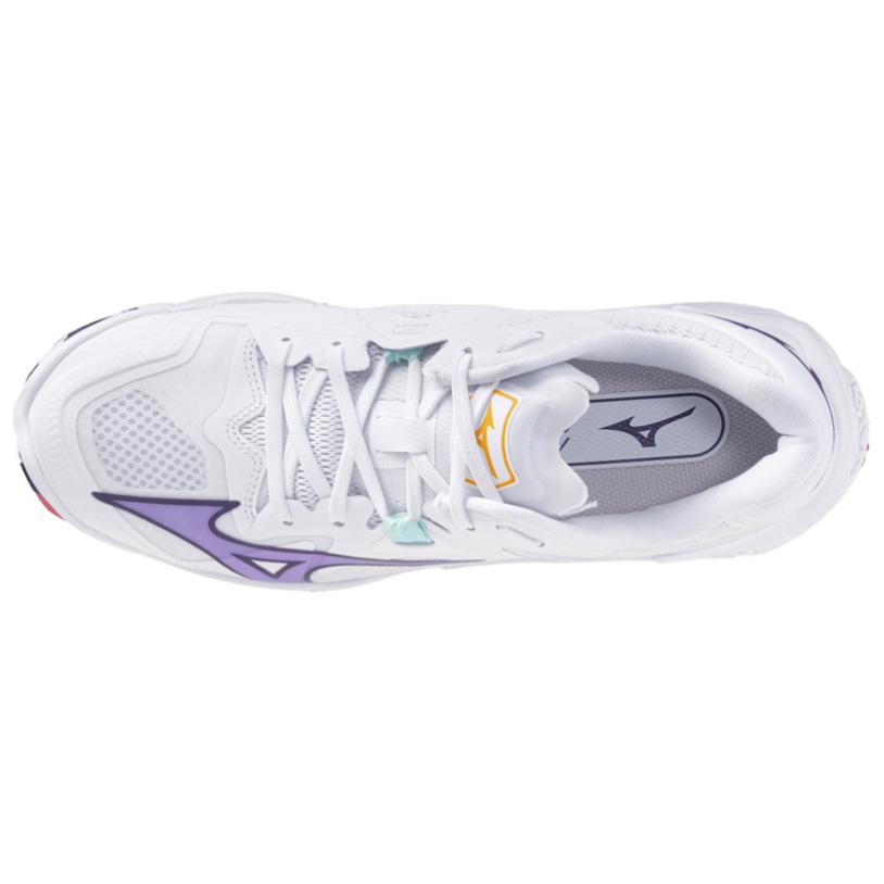Mizuno Кроссовки женские Wave Lightning Z8 Белые Фиолетовые Индиго Камелия-Роза V1GC240020