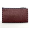 Used FENDICard Case wine Calfskin unisex