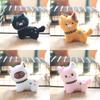 Cute Kitten Plush Keychain Stuffed Animal Backpack Accessory Soft Pp Cotton Doll