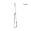 Creative Personalized Minority Creative Beaded Mobile Phone Charm New Women's Clothes Natural Stone Amethyst Gravel Mobile Phone Lanyard