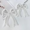 White Organza Lace Pleated Bow Beaded Sequins Decorative Children'S Clothing Lolita Clothing Cloth Sticker Accessories