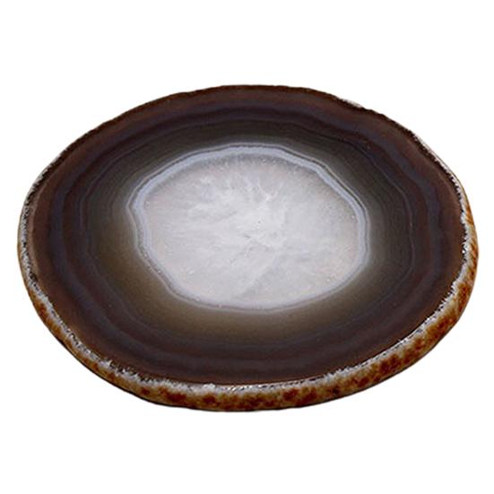 Polished Dyed Coaster Compact Stone Natural Agate Sliced Coaster Desktop Decor