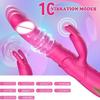 3in1 Rabbit Dildo Vibrator Vagina G-Spot Nipple Clitoris Stimulator Thrusting Telescopic Anal Sex Toys for Women Adults Products