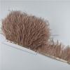 1M 5M 10Meter 8-10CM Black Ostrich Feather  Trims Natural White Ostrich Feather for Craft Ribbon Fringe for Skirt Party Clothing