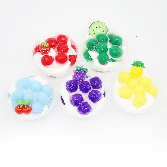 60/120ml Fruit Ice Cream Slime Mud Clay Craft Stress Reliever Sludge Kids Toy