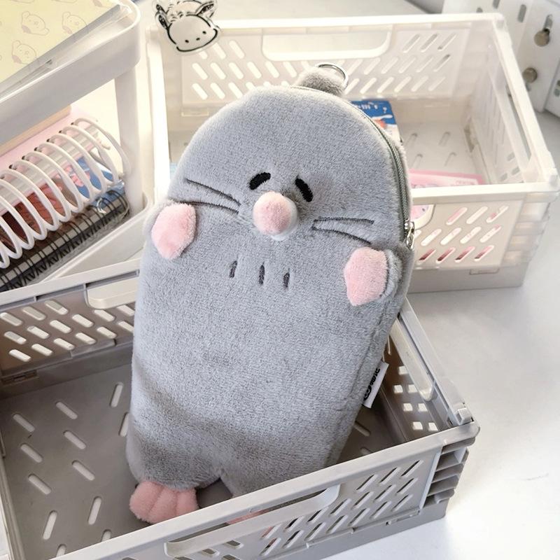 Mole Plush Pen Case Large-capacity Stationery Box Mobile Phone Birthday Gift Original Plush Design Cute Student