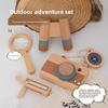 Детский набор приключений: Деревянный телескоп, компас, увеличительное стекло и камера - Игрушки для раннего развития