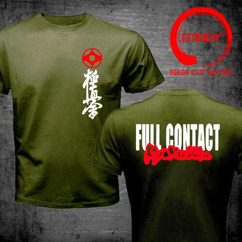 Funny Design Kyokushin Karate Full Contact Back Shirt Unisex Fashion Trendy Casual Clothing Stylish Tops Tee Shirt Leisure Tshirt