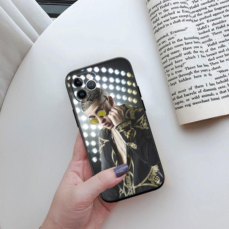 Чехол-обложка премиум-класса Bad Bunny для iPhone 16 15 14 13 Pro Max Plus Mini