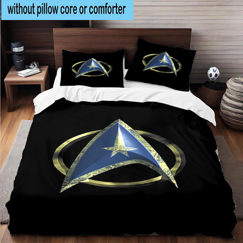Starship Emblem 3pcs Bedding,Including 1pc Duvet Cover And 2pcs Pillowcases Perfect for Christmas,Ideal for Bedroom, Dormitory