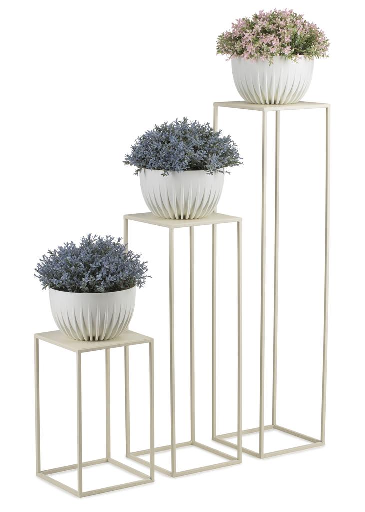 Kremowy Kwietnik Stojący 70 Cm