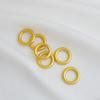 Позолоченное круглое кольцо Цянькунь: Прочный, Сохраняющий цвет, Совместимый с макраме, Аксессуар для DIY-украшений.