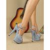 Женские сексуальные босоножки на платформе, высокие каблуки-шпильки, сексуальные водонепроницаемые босоножки на очень высоком каблуке высотой 15 см LFD-8661-B26