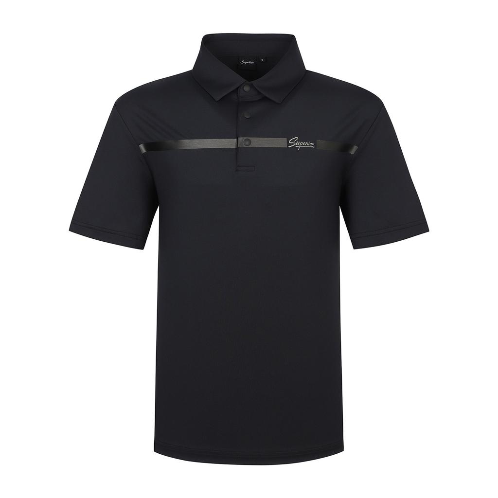 SUPERIOR Men'S Chest Welding Point T-Shirt Black (Im0Ftty20539)