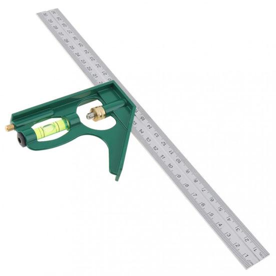Многофункциональная комбинированная квадратная линейка с углом наклона 45/90 градусов, 300 мм, измерительный инструмент