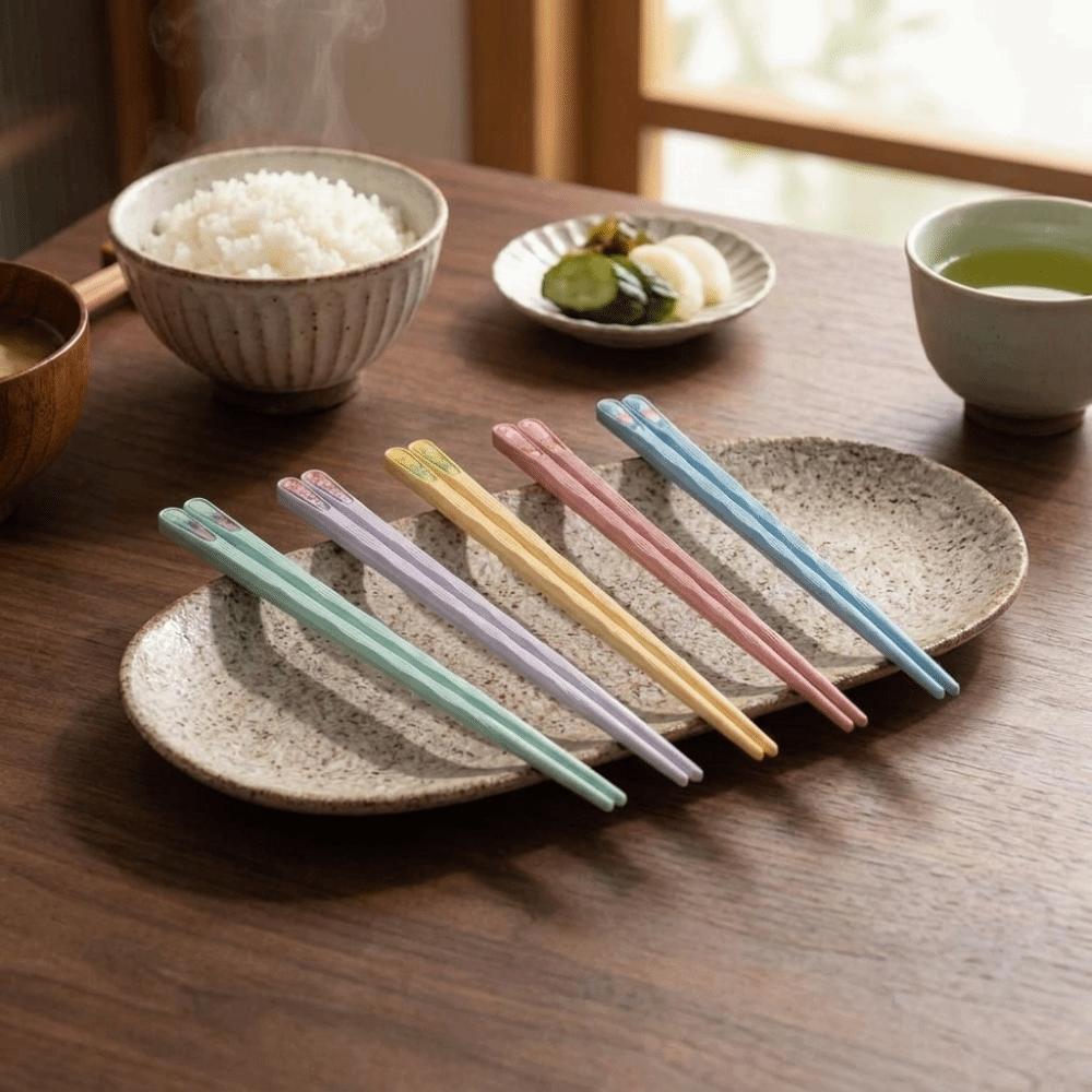 5Pairs Durable Sushi Chopsticks Lightweight Traditional National Tide Chopsticks Family Meal