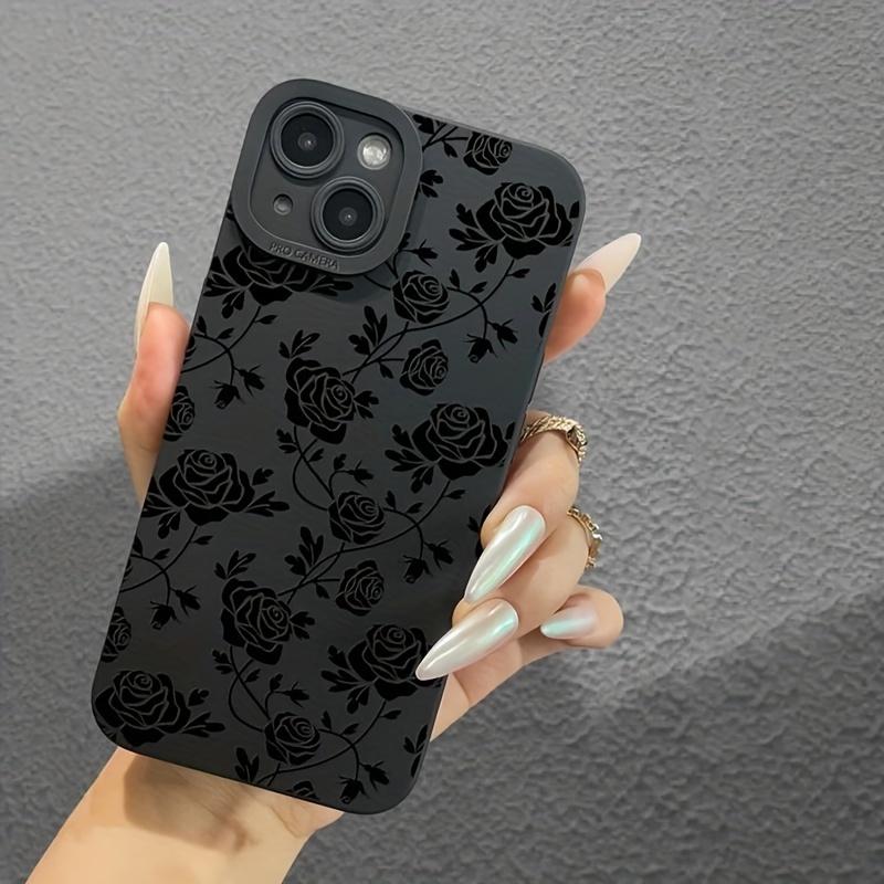 Простой чехол для телефона с графикой розы для iPhone 15 14 13 12 11 x XR Xs SE2 SE 8 7 plus pro Max mini силиконовая задняя крышка