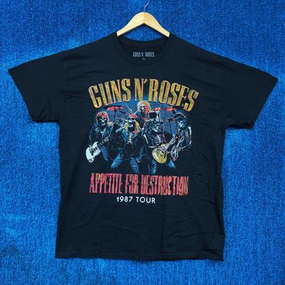 Guns N Roses Appetite forDestruction 1987 Rock Tour Tee XL Unisex T-Shirt
