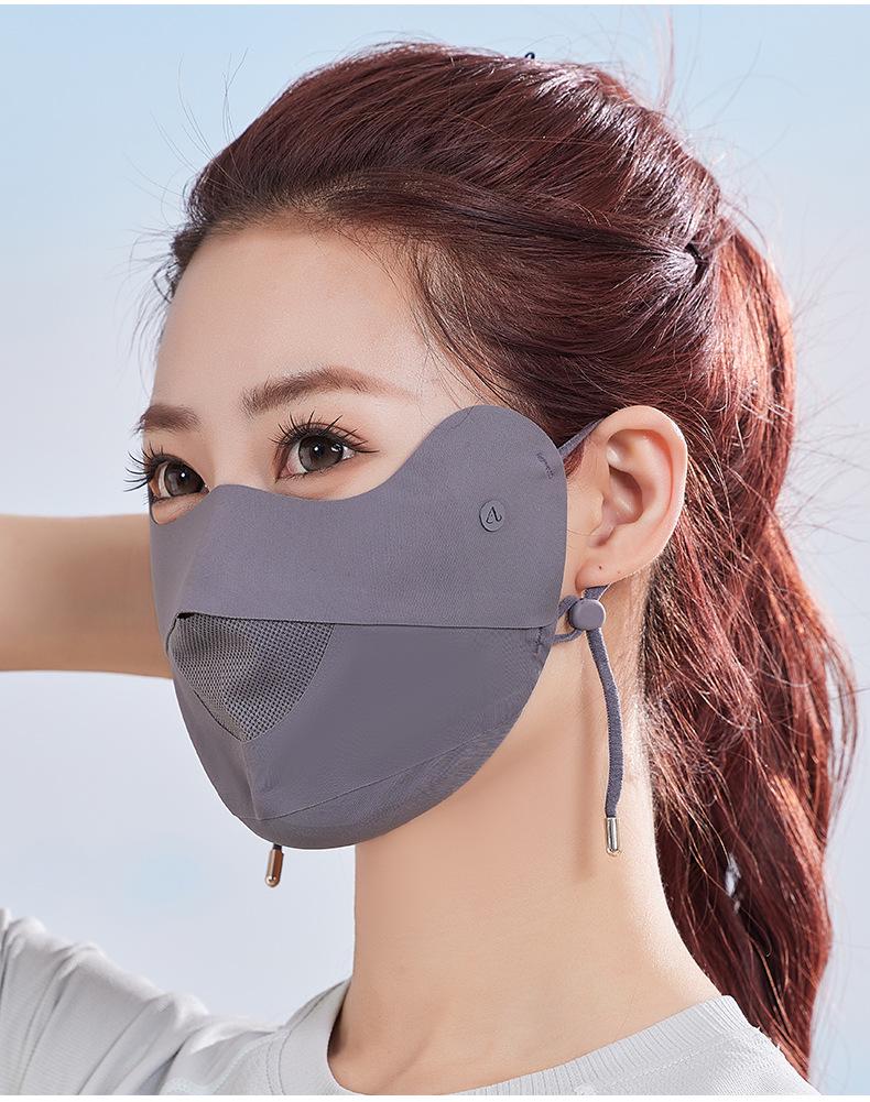 Breathable Mesh Ice Silk Mask – Sun Protection Face Shield for Spring & Summer Cycling