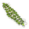 Natural Peridot Gemstone Handmade 925 Sterling Silver Bracelet 7-8" B5K40