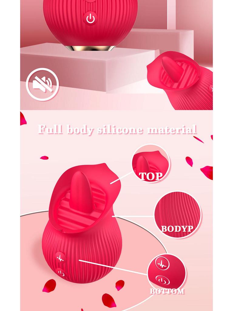 Aifeiya Sound Rose Licking Vibrating Egg - Female Masturbator Flirting Erotic Toy