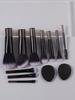 12 Mini Makeup Brushes Set + 2 Sponge Powder Puff Soft Bristles Portable Beginner's Facial Makeup Set Brush Beauty Tools