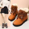 Северо-восточные зимние ботинки женские водонепроницаемые и нескользящие ботинки для детей старшего возраста зимние утепленные хлопковые туфли принцессы короткие ботинки
