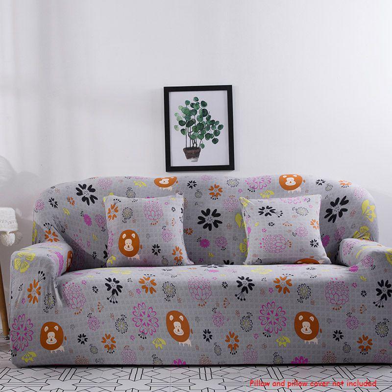 Роскошный мягкий чехол для дивана в многоцветном исполнении, с отличной посадкой и устойчивостью к сминанию