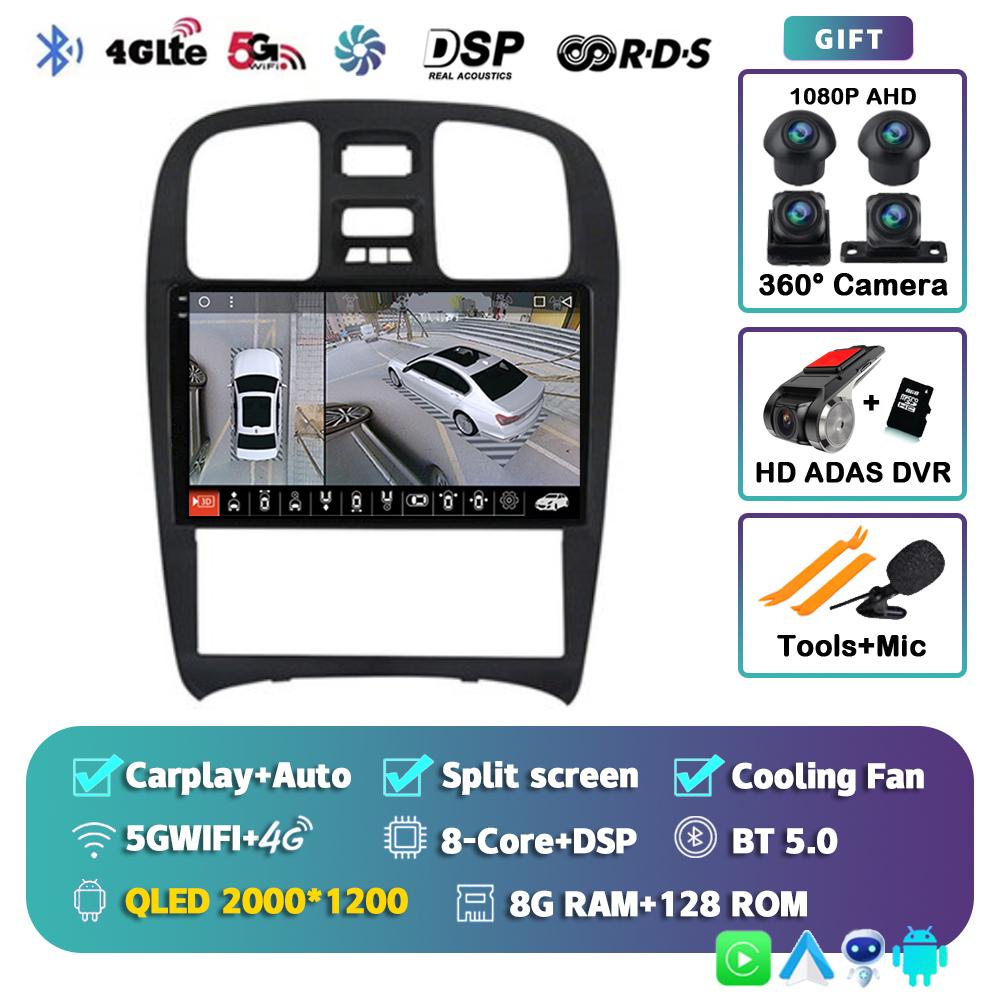 Автомобильный радиоприемник Android 14 DSP, мультимедийный видеоплеер, навигация, GPS для Hyundai Sonata EF 2001-2006 2007 2008 2009 2010 2011 2012