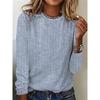 Women's T Shirt Tee Striped Print Daily Weekend Basic Long Sleeve Round Neck Pink Fall & Winter