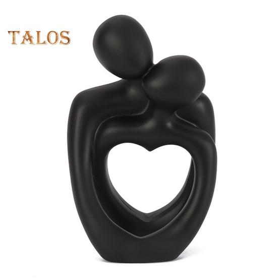 Скульптура пары, минималистская статуя обнимающихся влюбленных из смолы, настольная абстрактная статуэтка пары для домашнего декора, подарка на годовщину ко Дню святого Валентина