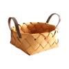 Wood Chip Storage Basket Hand Woven Desktop Fruit Basket