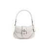 COACH Soho Cow Leather Hobo Bag, One Shoulder Handbag Large Women's Pink White CR699-LHCHK