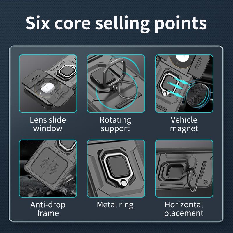 Armor Shockproof Case For Honor X9c Smart X9b X9a Protective Cover For Magic 7 6 5 Lite With Ring Stand Holder Coque Fundas Capa