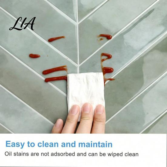 Modern Decorative Wall Covering Peel and Stick Backsplash Tile, PVC Self Adhesive Stickers No Glue Residue Tile Decals for Kitchen Bathroom,