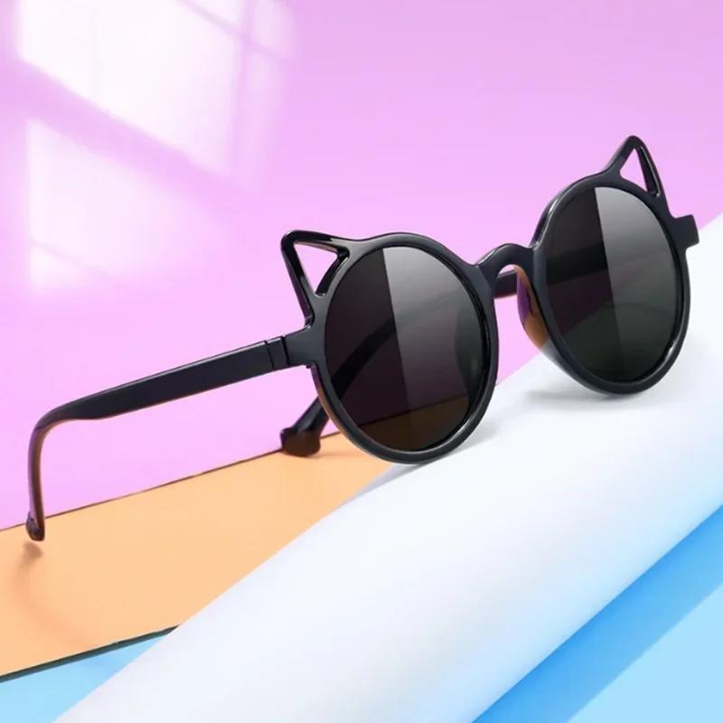 Little Cat Shaped Sunglasses Outdoor Cute Sun Protection Beach Boys Girls Sun Glasses Shades Eyewear UV400 Oculos