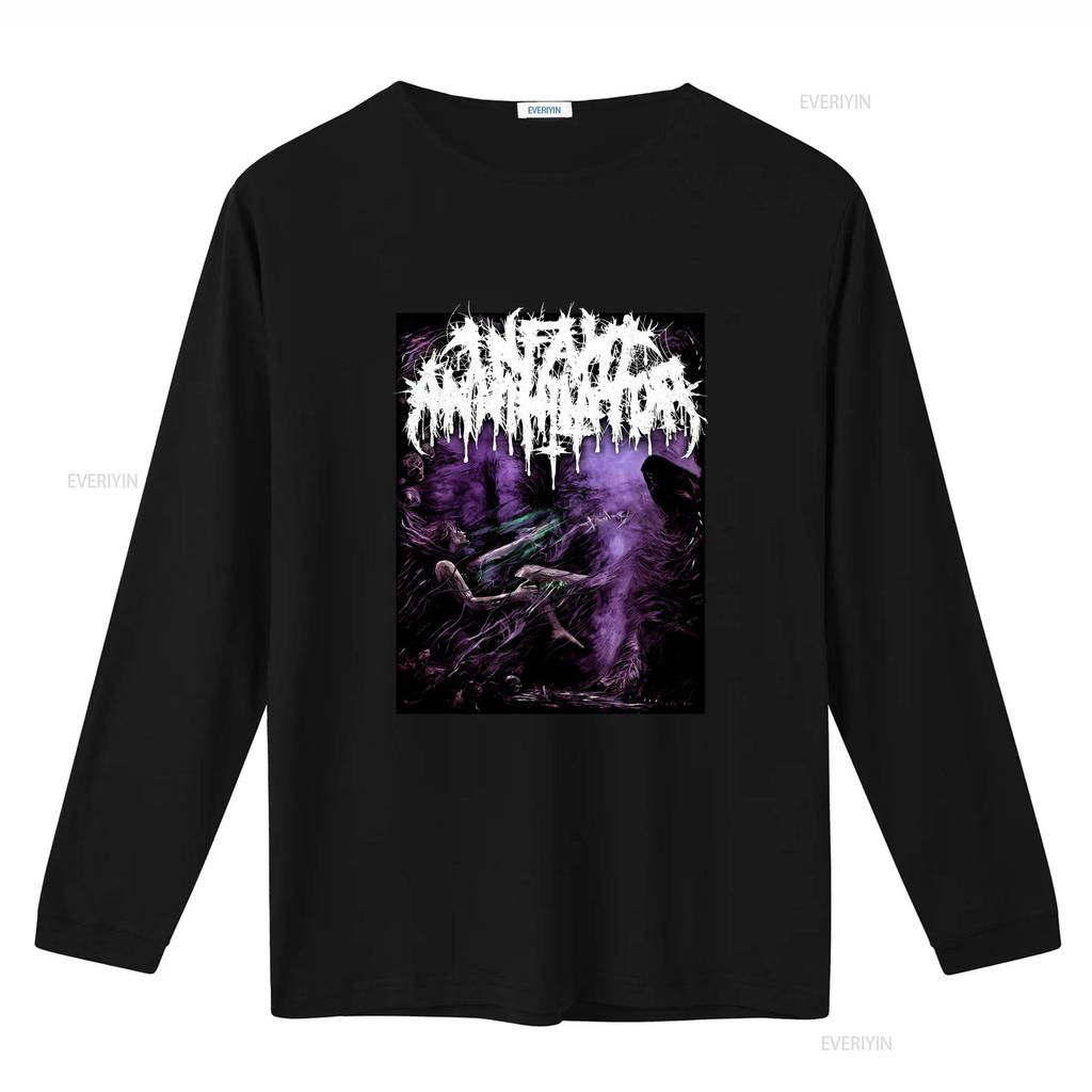 Infant Annihilator Музыкальная футболка из хлопка черная для любителей музыки Все размеры S 5XL K425 винтажная стираная эластичная универсальная