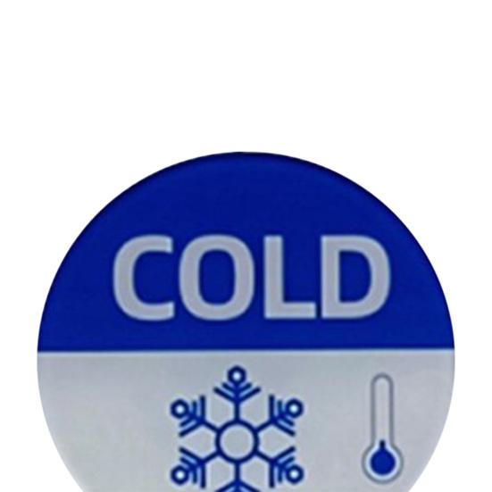 6 шт. самоклеящиеся наклейки для горячих и холодных знаков, удобные для детей круглые водонепроницаемые акриловые этикетки, знаки для предотвращения ожогов, термометр, напоминание о узоре