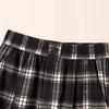 Women's Elastic Waist Plaid Wide-Leg Casual Pants