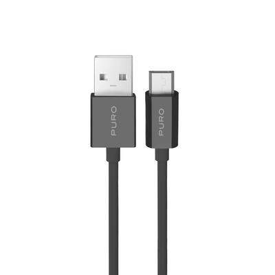 Кабель USB-A - microUSB TPE 12 Вт 1 м - черный